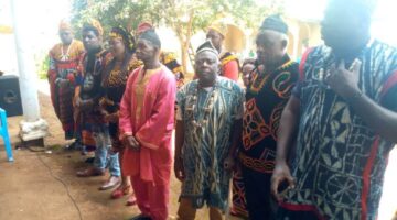 Some elders at Mayor Ngwakongoh's series of meetings within Bafut Council Area with Fons, quarter heads, and family heads to ensure an effective back to school come September 2023.